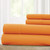 Bezons 4 Piece King Size Microfiber Sheet Set With 1800 Thread Count, Orange