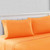 Bezons 4 Piece King Size Microfiber Sheet Set With 1800 Thread Count, Orange