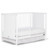 Dream On Me Clover 4 In 1 Modern Island Crib With Rounded Spindles I Convertible Crib I Mid- Century Meets Modern I Coordinates With The Clover Changing Table In White Finish