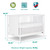 Dream On Me Clover 4 In 1 Modern Island Crib With Rounded Spindles I Convertible Crib I Mid- Century Meets Modern I Coordinates With The Clover Changing Table In White Finish