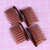 Hemoton 12pcs 17 Teeth Plastic Hair Clip Combs Vintage Small Hair Side Combs 8x5cm (dark Coffee)