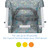 Cosco Simple Fold Full Size High Chair With Adjustable Tray, Gray Arrows