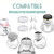 4pack Duckbill Valves Silicone Diaphragm For Portable Breast Pump Spare Parts Breast Pump Accessories