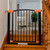 Extra Wide Baby Gate For Stairs And Doorway, 28"-47" Metal Safety Tall Child Gate With Door For Kids, No Drill Adjustable Pressure Walk Through Long Babies Gates For Wide Openings By Lazyland (black)