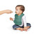 Oxo Tot Silicone Roll-up Feeding Baby Bib, Sage And Gray, 2pk, Unisex