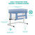 Dream On Me Daisy Bassinet And Bedside Sleeper, Sky Blue