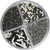 Wilton Black, White And Silver 4-cell Sprinkle Mix, 3.8 Oz.