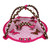 Bacati - Butterflies Girls Activity Gym & Playmat, Pink/chocolate With Butterflies Toys