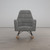 Little Seeds Raven Upholstered Rocker, Nursery Furniture, Gray Velvet