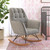 Little Seeds Raven Upholstered Rocker, Nursery Furniture, Gray Velvet