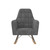 Little Seeds Raven Upholstered Rocker, Nursery Furniture, Gray Velvet