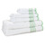 Arkwright 6-piece Bathroom Towel Set, Green Stripes, 2 Bath Towels, 2 Hand Towels, 2 Washcloths, 100% Soft Cotton