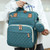 2022new Wzcpcv Diaper Bag Backpack,large Unisex Baby Travel Nappy Diaper Bags With Foldable Crib, Waterproof Baby Bag With Changing Station&usb Charging Port,green