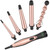 Ustar 5 In 1 Ceramic Curling Iron Wand Set With 5 Interchangeable Ceramic Barrels (0.35'' To 1.25'') And Heat Resistant Glove - Rose Gold