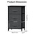 Tkoofn 3-tier Dresser Drawer With 3 Easy Pull Fabric Drawers And Storage, Storage Tower Closet Organizer For Bedroom, Hallway, Entryway, Closets, Dorm Room, Living Room, Gray