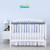 Biloban 3 - Piece Padded Baby Crib Rail Cover Set - Grey & White