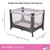 Dream On Me, Zodiak Portable Playard, Grey/pink