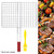 Mtfun Meat Grilling Basket Barbecue Rack Grill Burger Fish Stand Cooking Roast Tool Bbq Net