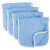Muslin Burp Cloths Large 20 By 10 Inches 100% Cotton 6 Layers Extra Absorbent And Soft 4 Pack Blue