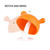Tureclos 2pcs Mushroom Design Pacifier Baby Teether Silicone Teething Toy For 3 Month And Above Baby