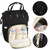 Backpack Diaper Bag For Mom/dad, Multifunctional Diaper Backpack Fashionable Travel Backpack Mummy Bag For Baby Care, Large Capacity, Waterproof, Black
