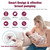 Double Electric Breast Pump Wearable Hands Free Breastfeeding Pump 21 Levels Portable Breast Pump With 28mm Flange (free 24mm Insert)