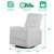 Evolur Reevo Swivel Glider In Misty Grey, Easy Assembly