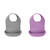 Oxo Tot Silicone Roll-up Feeding Baby Bib, Lavender And Gray, 2pk, Unisex