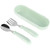 Gotydi 2pcs Stainless Steel Baby Tableware Set Portable Baby Spoon And Fork Set With Storage Box  Cute Baby Cutlery Set Self-feeding Learning Dishwasher Safe Baby Equipment For Child Toddler