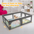 Amictoy Baby Playpen, 79x59inch Extra Large Playpen For Babies And Toddlers, Baby Play Yard With Gate And Foldable Mat, Safety & Anti-fall Indoor Infant Activity Center (dark Grey)