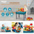 Inkpot Kids Activity Table Building Blocks Bricks Play Table Multi-color Toddler Table For Boy & Girl Age 1-3