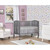 Dream On Me Folding Portable Convenience Full-size Crib, Steel Gray