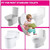 Folding Large Non Slip Silicone Pads Travel Portable Reusable Toilet Potty Training Seat Covers Liners With Carry Bag Pink