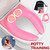 Folding Large Non Slip Silicone Pads Travel Portable Reusable Toilet Potty Training Seat Covers Liners With Carry Bag Pink