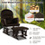 Gymax Glider And Ottoman Cushion Set Wood Baby Nursery Rocking Chair Brown