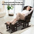 Gymax Glider And Ottoman Cushion Set Wood Baby Nursery Rocking Chair Brown