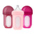 Boon Nursh Reusable Silicone Pouch Baby Bottle, Air-free Feeding, Pink Multi Pack, 8 Oz, 3 Pk
