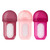 Boon Nursh Reusable Silicone Pouch Baby Bottle, Air-free Feeding, Pink Multi Pack, 8 Oz, 3 Pk