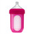 Boon Nursh Reusable Silicone Pouch Baby Bottle, Air-free Feeding, Pink Multi Pack, 8 Oz, 3 Pk