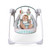 Whimsical Wild Portable Compact Automatic Deluxe Baby Swing With Music And Taggies, Newborn And Up