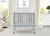 Delta Children Folding Portable Mini Crib With 1.5-inch Mattress, Greenguard Gold Certified, Gray