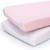 The Peanutshell Plush Minky Changing Pad Covers For Baby Girls | 2 Pack Set | Pink And White