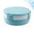 Etereauty Round Fruit Plate Snack Fruit Tray Nuts Candy Sealing Storage Box With Cover For Party Festival - Double Layer (blue)
