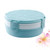 Etereauty Round Fruit Plate Snack Fruit Tray Nuts Candy Sealing Storage Box With Cover For Party Festival - Double Layer (blue)