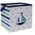 Bacati - Little Sailor Cotton Percale Fabric Covered Storage, Small Box, 10 L X 10 W X 10 H Inches