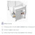 Baby Crib With Changing Table And 6 Drawer Double Dresser Set In Pure White