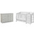 Baby Crib With Changing Table And 6 Drawer Double Dresser Set In Pure White