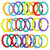 24pcs Children Kids Baby Teether Rainbow Abs Ring Links Infant Stroller Gym Play Mat Toys 24 Pcs Children Kids Baby Rainbow Abs Ring Links Infant Stroller Gym Play Teether