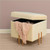 Fabulaxe Qi003937.iv 16.5 X 16 X 16 In. Square Velvet Storage Ottoman With Rose Gold Legs&#44; Ivory