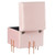 Fabulaxe Qi003937.iv 16.5 X 16 X 16 In. Square Velvet Storage Ottoman With Rose Gold Legs&#44; Ivory